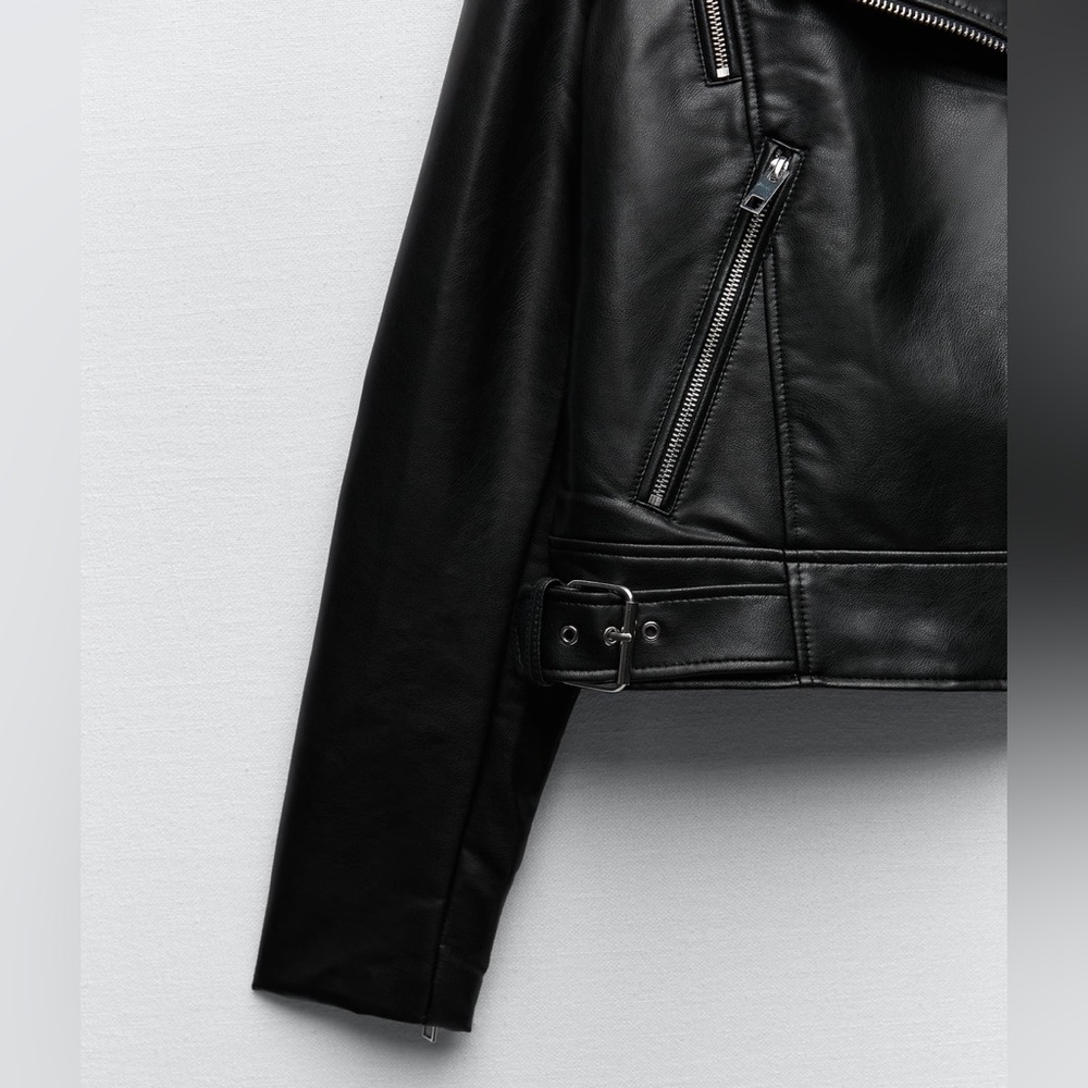 Zara Faux Leather Jacket NWT Size XS - Picture 6 of 14
